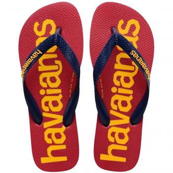 Chanclas de Hombre Havaianas Top Logomania 2 Azul Marino, Rojo, Azul y Amarillo - Talla 39-40