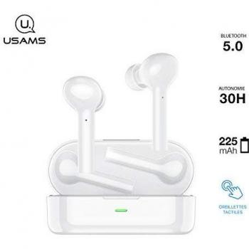 USAMS - Original US-LA001 Auriculares Estéreo AirBuds in-Ear - Bluetooth 5.0 - para iOS, Android