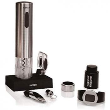 HAEGER LUCCA PACK - Sacacorchos Recargable con Accesorios y batería recargable