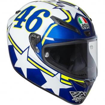 AGV Moto Casco Veloce S E2205 Top plk, Ranch Azul, tamaño MS