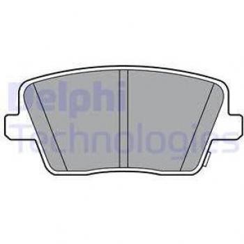 Juego de pastillas de freno DELPHI LP3404 con avisador acústico de desgaste y chapa antichirridos, sin accesorios, compatible con Hyundai i30 III Hatchback y Kona SUV
