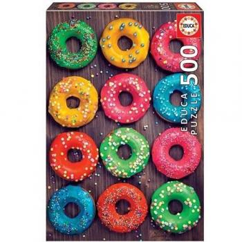 Educa Donuts de Colores. Puzzle de 500 Piezas. Ref. 19005, Multicolor