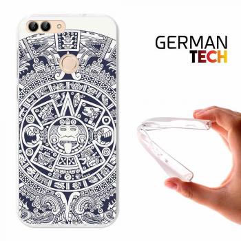 German Tech Funda Gel para Huawei P Smart, Carcasa TPU Flexible Fabricada con la Mejor Silicona, Protege y se Adapta a la Perfección a tu Smartphone y con Nuestro Exclusivo Diseño Calendario Azteca.