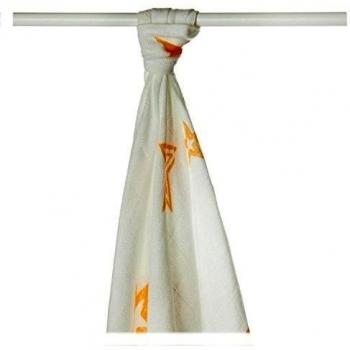 Muselina Bambú Stars Orange 90x100 -1u