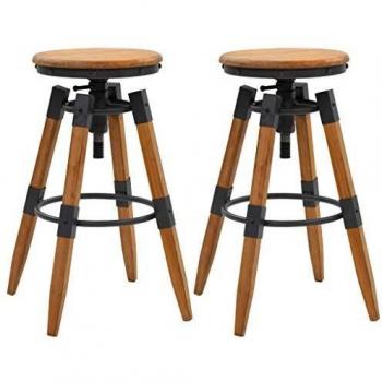 vidaXL Bar Stools 2 pcs Solid Fir Wood