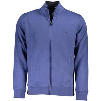 U.S. Polo Assn. Grand Polo Classic Blue Zippered Sweatshirt with Embroidery - XXL