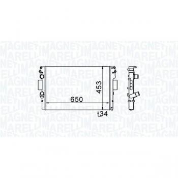 Radiador de refrigeración del motor MAGNETI MARELLI 350213154000