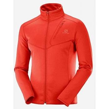 SALOMON Discovery FZ Forro Polar, Hombre, Valiant Poppy/Heather, m