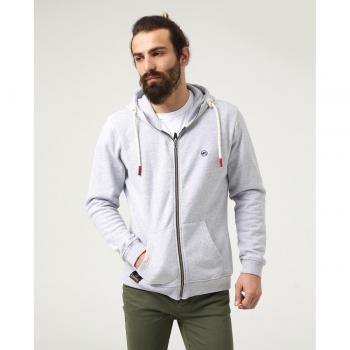 Chaqueta Cremallera Altona Dock Gris para Hombre con Diseño de Mapa de Australia