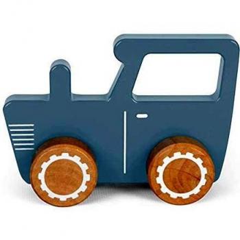 Tractor de Madera Little Dutch 13x4x9 cm - Azul