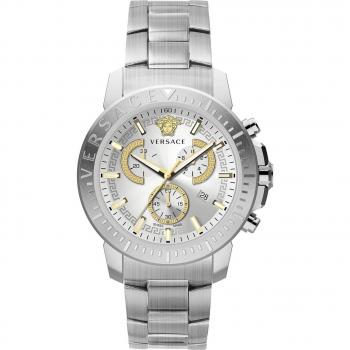 Versace Urban Chronograph Watch with Swiss Quartz Movement, Gray male, Size: ONE SIZE