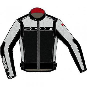 Spidi Solar Net Sport - Chaqueta textil para moto, color negro y gris claro, L