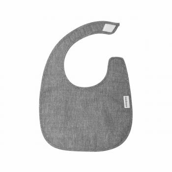 Babero Cuadrado Con Velcro Narrow Gris 20X26 Cm