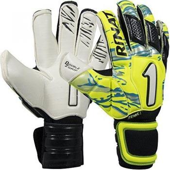 Rinat Uno Clásico 2.0 Spine Pro Guante de Portero, Unisex Adulto, Amarillo Neón/Azul/Oxford, 11