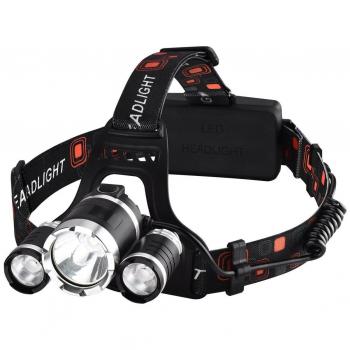 Linterna Frontal LED, VicTsing Linterna de cabeza 6000 Lúmenes y 4 Modos de Luz Para Camping, Pesca, Ciclismo, Carrera, Caza