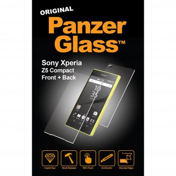 Panzer Glass PG1609 - Protector de pantalla de cristal resistente a rasguños y líquidos compatible con Sony Xperia Z5 Compact