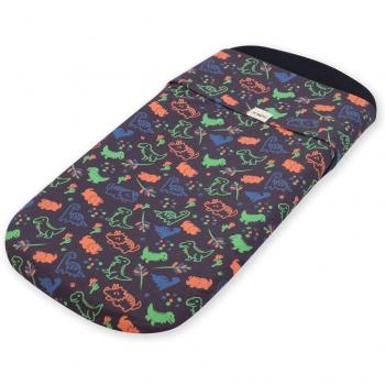Sábana Anti Destape Capazo para Bebé de Algodón Orgánico Jyoko Happy Dino (75x35cm)