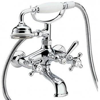 Grifo Mezclador Retro para Bañera con Ducha de Mano Hudson Reed Jade