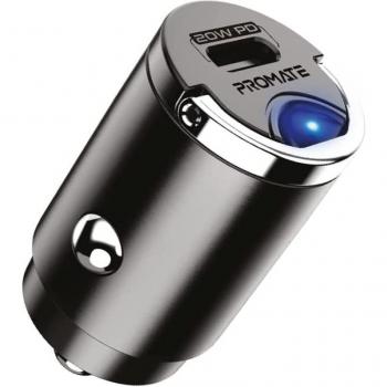 Promate Bullet-PD20 Cargador de Coche Ultrarrápido USB-C 20W Negro