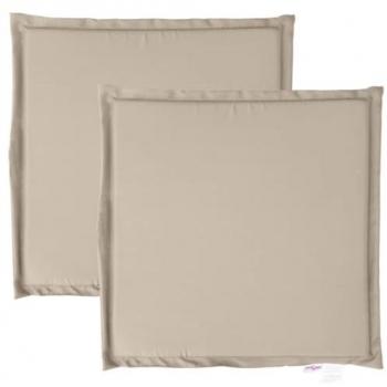 Cojines de Asiento de Jardín Cuadrados 2 uds Taupe 45x45x2 cm