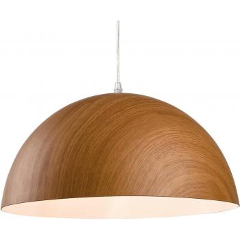 Lámpara colgante de techo tipo domo Forest de madera marrón, 1 bombilla E27, diámetro 20cm