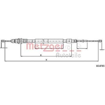 Cable de freno de mano METZGER 10.4715 para frenos de disco, trasero izquierdo y derecho
