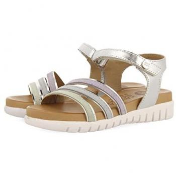 Gioseppo Sandalias Multicolor Piel Metalizadas Niña Araure Plata 39 EU