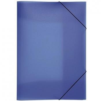 Carpeta de esquina Gummizugmappe DIN A3, 3 solapas, PP, color azul