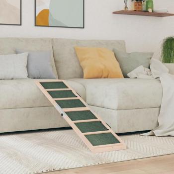 vidaXL Dog Ramp Grey 120x30 cm Solid Wood Fir