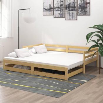 Sofá cama extraíble de madera maciza de pino 2x(90x200) cm