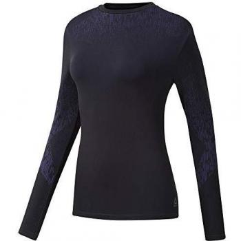 Reebok Os Thermowarm Base LS Camiseta De Manga Larga, Mujer, Negro/Midink, M