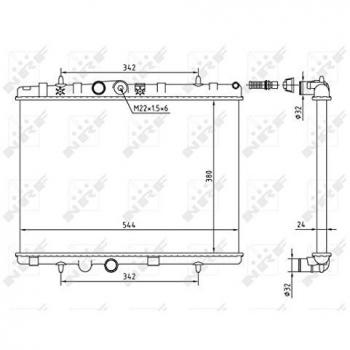 Radiador, refrigeración del motor Economy Class NRF 58226A, tipo de producto: radiador, características: diseño económico, alta eficiencia en la refrigeración del motor, compatible con múltiples modelos de vehículos
