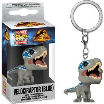 Llavero Funko Pocket Pop! Jurassic World: Dominion - Velociraptor (Blue)