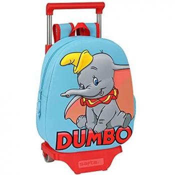 Mochila Trolley 3D Dumbo Disney 32cm Safta
