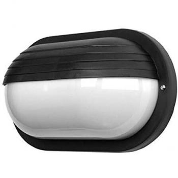 Aplique exterior oval Canopus grande1xE27 negro