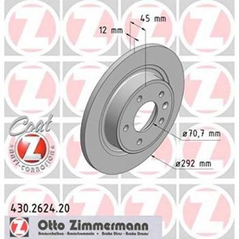 Zimmermann 430,2624.20 Disco de Freno Trasero Coat Z