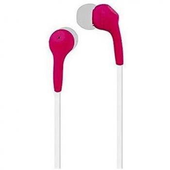 X-One - API1000F | Auriculares con Microfono para Movil con Conexión Jack 3.5 mm de Color Blanco y Fucsia