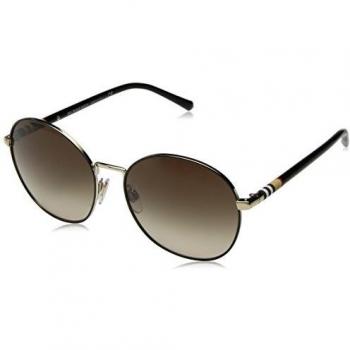 Burberry Women's 0BE3094 114513 56 Sunglasses, Light Gold/Browngradient