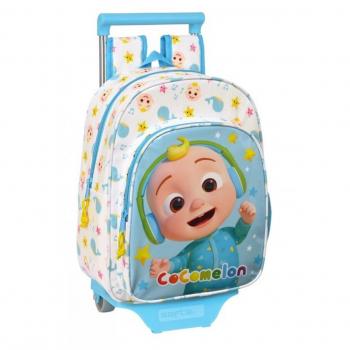 Mochila Escolar con Ruedas CoComelon Blanco