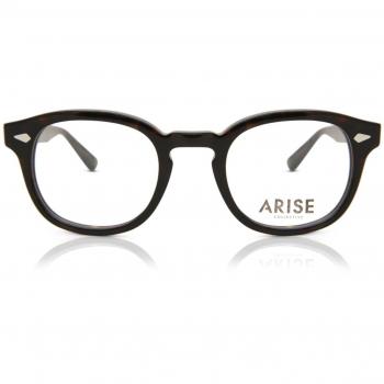 Armazón Completo Oval de Plástico Negro para Hombre - Gafas Recetadas Anti-Azules - Arise Collective