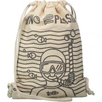 TOTTO - Mochila de cuerdas Eco-friendly Say no-B02 Beige