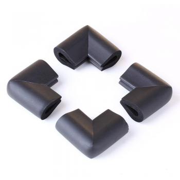 SODIAL(R)4pcs Esquina de Parachoques Protectores por Borde Table Seguridad de Bebes Negro