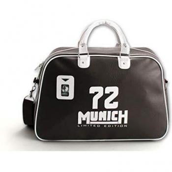 Franquihogar - Bolsa de Deporte Vintage Deportiva de Gimnasio de Viaje 25 litros marrón Oscura Munich Gym Bag
