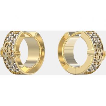 Pendientes de aro 4G Forever de acero y cristales