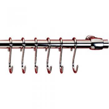 Barra Cromada Lonardo 58cm con 6 Ganchos S