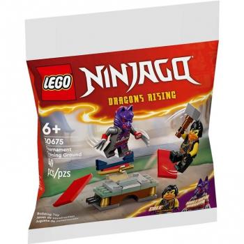 LEGO Ninjago Campo de Entrenamiento del Torneo y Batalla en el Templo entre Kai y Rapton - Set de Construcción (30675)