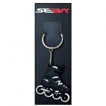 Llavero SEBA FR - Llavero de metal con diseño moderno, tamaño compacto, color plateado, incluye anilla para llaves y acabado pulido