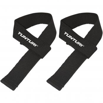 Tunturi Weight Accessories Correas Levantamiento de Pesas, Unisex Adulto, Negro, Talla Única