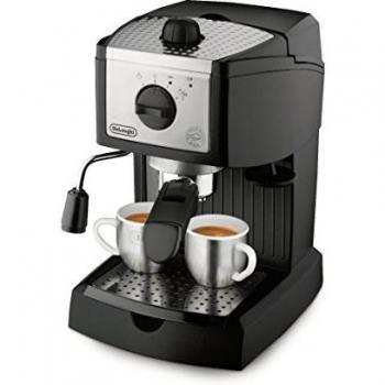DeLonghi - Cafetera Espresso Ec155, 1L, 15 Bar, Negro-Metal,