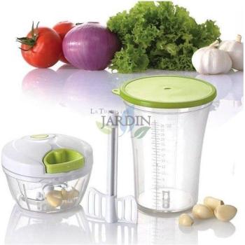 Kit Batidora Multifuncional y Picadora Eléctrica Suinga con Bol Recoge Verduras